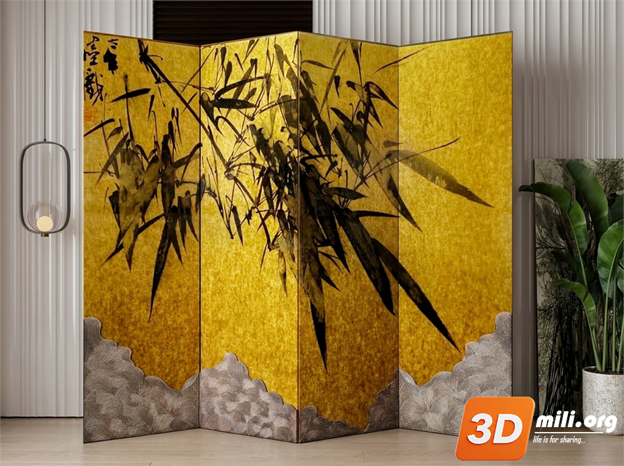 Folding screen Skp Files 